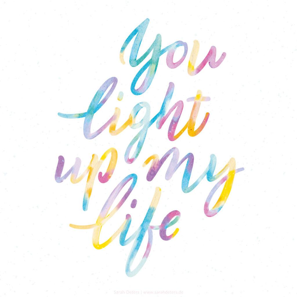 Hand-Lettering Rainbow Colors Sarah Deters